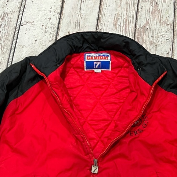Vintage 1990s San Francisco 49ers NFL Football Logo 7 Puffy Zip Up Coat Jacket - Picture 6 of 9